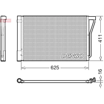 Abbildung von DENSO DCN05022 Klimakondensator mit Trockner R 134a BMW: 5 Limousine, 6 Coupe, Cabrio
