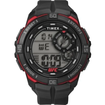 Abbildung von Timex UFC Rush Herren Armbanduhr, 52 mm, schwarzes Armband, digitales Zifferblatt, Gehäuse TW5M59100