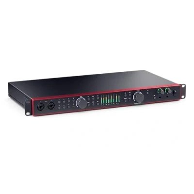 Abbildung von Focusrite Scarlett 18i20 4th Gen USB Audio Interface für Mehrspuraufnahmen, Musikproduktion und Podcasting High Fidelity, Recording in Studioqualität alle benötigte Software zur Aufnahme