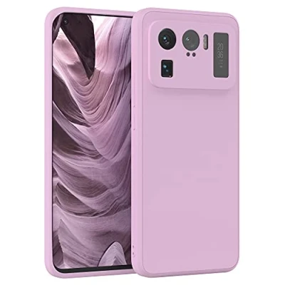 Abbildung von EAZY Case Silikonhülle für Xiaomi Mi 11 Ultra Hülle Silikon Violett weich stoßfeste Handyhülle Schutzhülle mit Kameraschutz Dünn Premium Schutz Cover TPU Phone Bumper in Flieder