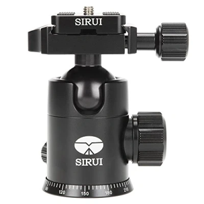 Abbildung von SIRUI E 20 Aluminium Kugelkopf (36 mm, max. Belastbarkeit 12 kg) inkl. TY 50E Wechselplatte schwarz