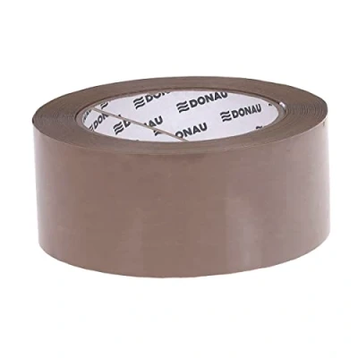 Abbildung von DONAU Verpackungsklebeband Hot Melt / 48 mm x 132 m/ 40μm Verpackungsband Klebeband Paketklebeband Packband/ Sehr Beständig/ Farbe: Braun/ 1 Stück 1er Pack/ Hochwertiges/ Klebestark