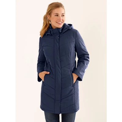 Abbildung von Classic Basics Langjacke, mit Kapuze