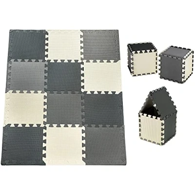 Abbildung von Moby System Spielmatte Schaumstoffpuzzle 12 tlg., 120 x 90 1,2 cm mit Rand, Rosa