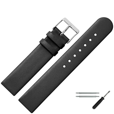 Abbildung von MARBURGER Uhrenarmband 20mm Leder, Rindsleder Ersatz Uhr Band für Armbanduhren Ersatzteile Uhren