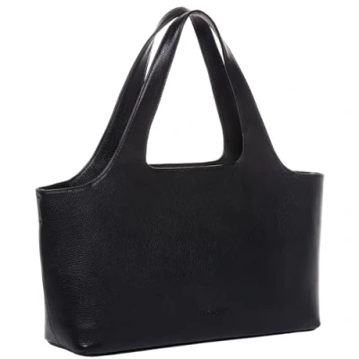 Abbildung von FEYNSINN Handtasche echt Leder Schultertasche groß schwarz NEA, Shopper Echtleder für Damen, Ledertasche mit Reißverschluss
