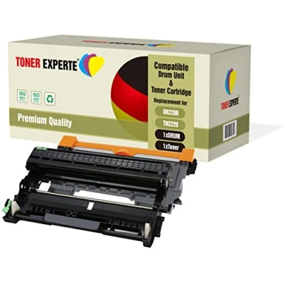 Abbildung von Toner EXPERTE 2 er Pack Trommel &amp; kompatibel zu DR2200 TN2220 für Brother DCP 7055 7060D 7065DN HL 2130 2132 2135W 2240 2240D 2250DN 2270DW MFC 7360N FAX 2840