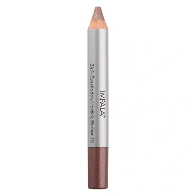 Abbildung von Impala 3 in 1 Jumbo Stift Lidschatten, Lippenstift und Rouge Geschmeidige Textur Lange Lebensdauer Intensive Farben Farbe 10 Braun mit Glitter