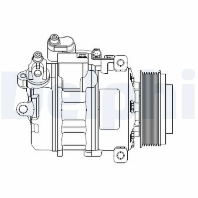 Abbildung von DELPHI CS20479 Kompressor 7SEU17 PAG 46 mit Kompressoröl BMW: 3 Cabrio, Touring, Limousine