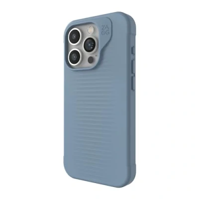 Abbildung von ZAGG Luxe Snap iPhone 15 Pro Hülle schützende Handyhülle, Fallschutz (3 m), strapazierfähiges Graphen Material, schlanke und leichte MagSafe für Modelle, Blau