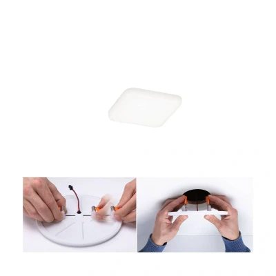Abbildung von Paulmann 92396 LED Panel Einbauleuchte Veluna VariFit IP44 Neutralweiß 75x75mm eckig incl. 1x4,5 Watt Deckenleuchte Satin Kunststoff 4000 K