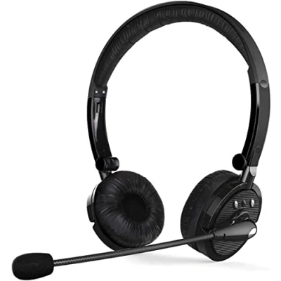 Abbildung von XBC Tech Bluetooth Headsets mit Mikrofon, kabellose Kopfhörer, Freisprecheinrichtung, Headset Mikrofon für Büro, Telefon, Call Center, Kundenservice, PC, Trucker