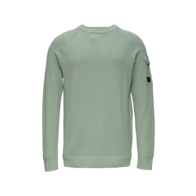Abbildung von s.Oliver MIT Aufgesetzter Tasche AM ARM Strickpullover, Herren, Größe: Medium, Salbeigrün