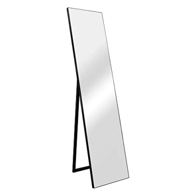 Abbildung von en.casa Standspiegel, »Barletta« Ganzkörperspiegel 150x35 cm Schwarz