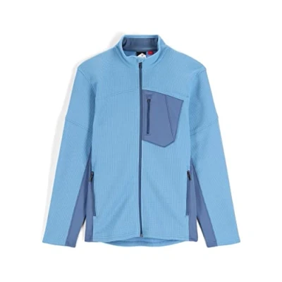 Abbildung von Spyder Herren Bandit Hybrid durchgehendem Reißverschluss Fleecejacke, Chambray, Medium