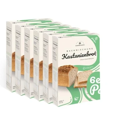 Abbildung von Glutenfreie Backmischung Kastanienbrot 6x400gr Hanneforth
