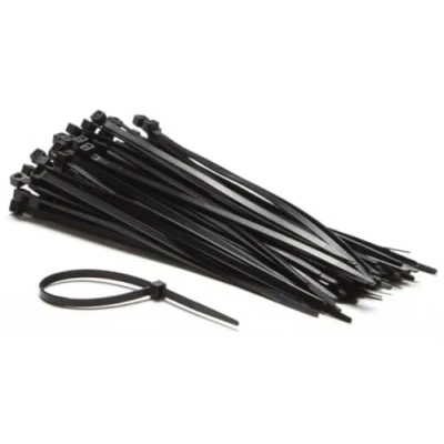 Abbildung von Perel Set Nylon Kabelbinder 4.6x200mm Schwarz, UV beständig, 100 Stk
