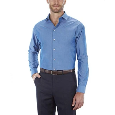 Abbildung von UNLISTED Herren Solid Dress Shirts Klassisches Hemd, Hazy Blue, 41 cm 42 Hals 91 94 Ärmel