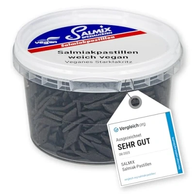 Abbildung von Salmix Vegane handgefertigte Salmiakpastillen weich Dose, 150 g