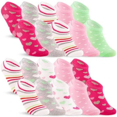 Abbildung von sockenkauf24 Sneakersocken 10 Paar Kinder Sneaker Socken Jungen &amp; Mädchen Baumwolle Kindersocken (56285, 35 38) WP