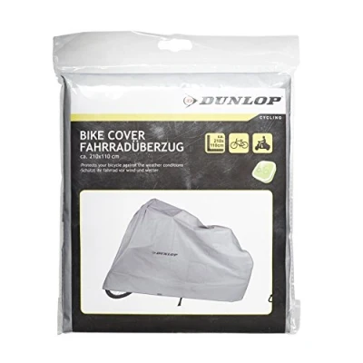 Abbildung von Dunlop Sports fahrradüberzug schutztür Ihr Fahrrad vor Wind und Wetter, Grau, 210x110cm, 8711252417882, Weiß Weiß, Gray