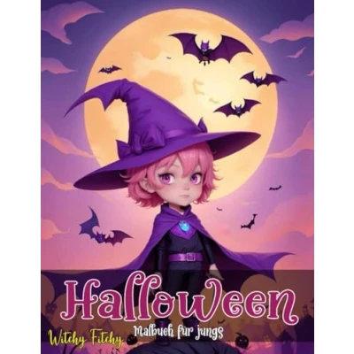 Abbildung von Halloween Malbuch für Jungs ab 6 Jahren: Niedliche Malvorlagen Jungen, Großartige Illustrationen zum Ausmalen, Einseitig bedruckt