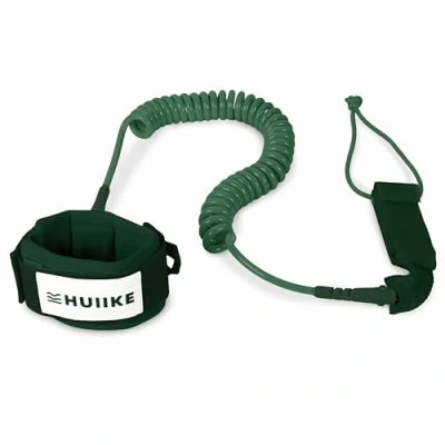 Abbildung von Sup Leash Verstellbar Spiralförmig HUIIKE. Grün. Standard. Gepolsterte