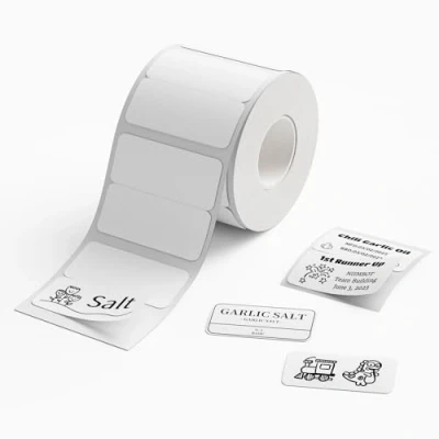 Abbildung von NIIMBOT Label Maker Tape für D101 Drucker, Thermo Etikettenpapier Home Office Organisation, wasserfeste Aufkleber (25x30MM) Beschriftungsgeräte, weiß
