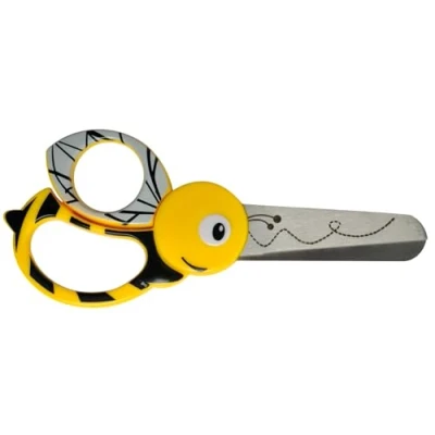 Abbildung von Fiskars Kinder Tierschere Mit Bienen Motiv 13cm Ab 4 Jahren
