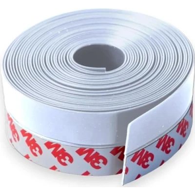 Abbildung von Dpm Tapes Türdichtung aus Silikon mit 3M Klebeband, selbstklebender Zugluftstopper für Türen, Wärmedämmung, Schallschutz, Kälteschutz, Energie sparen Schnell &amp; einfach anzubringen (Weiß, 5m)