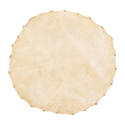 Abbildung von Ziegenfell Trommelfell, Universal Djembe Fell Sicheres 36cm Durchmesser Langlebiges Trommel Zubehör für Bongo Schamanentrommeln