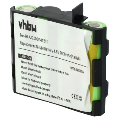 Abbildung von vhbw Akku kompatibel mit Compex Muskelstimulator Geräte Ersetzt 4H AA1500, AA2000, 941210, 941213 (NiMH, 1500mAh, 4.8V) Accu, Ersatzakku