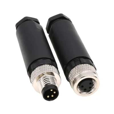 Abbildung von M8 industrieller Rundsensor, 4 polig, Stecker und Buchse, A Code Steckdose, Rundsensor Stecker, Luftfahrt, 8 mm, wasserdicht, IP67