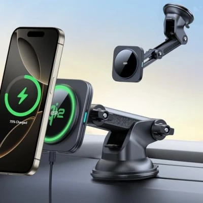 Abbildung von ESR für Qi2 15W Magsafe Autohalterung mit Ladefunktion, Zertifiziertes Ladegerät, Armaturenbrett Kabelloses Handyhalterung Auto iPhone 16/15/14/13/12, Schnellladen