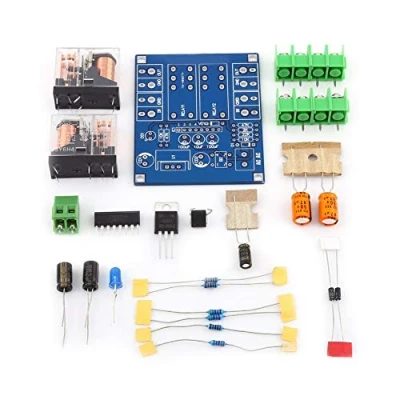Abbildung von Akozon Lautsprecher Hornschutzbrett Kit Teile AC 12 24V Dual Relais Spannungsregler 7812 UPC1237 Schutz Bord Modul DIY für HiFi