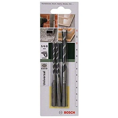 Abbildung von Bosch Accessories 2609256918 Hartmetall Mehrzweckbohrer Set 3teilig 5 mm, 6 8 mm SDS Quick 1
