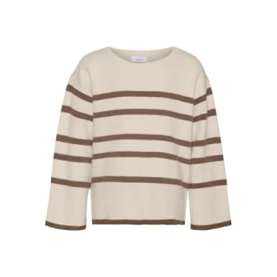Abbildung von VERO MODA Girl Vmsaba LS Oneck GA NOOS Strickpullover Birch für Kinder, Größe: 116,