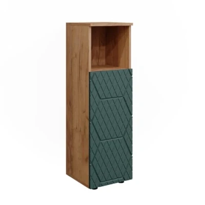 Abbildung von Vicco Midischrank Irma, Goldkraft Eiche/Grün, 30 x 95 cm