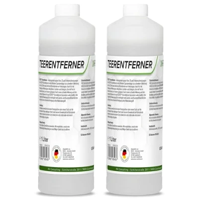 Abbildung von Flotex Teerentferner, 2 x 1L Teerreiniger löst Teer, Fett, Bitumen und Öl Rückstände
