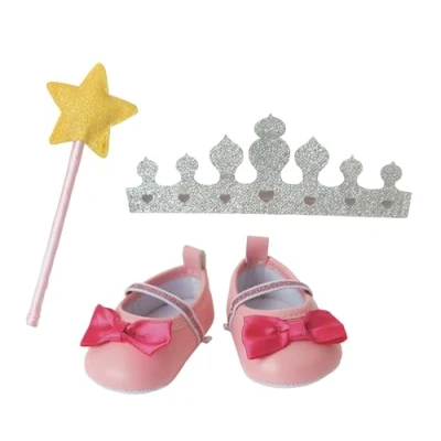 Abbildung von Prinzessin Lillifee 3tlg Puppenschuhe Krone Zauberstab 38 45 cm