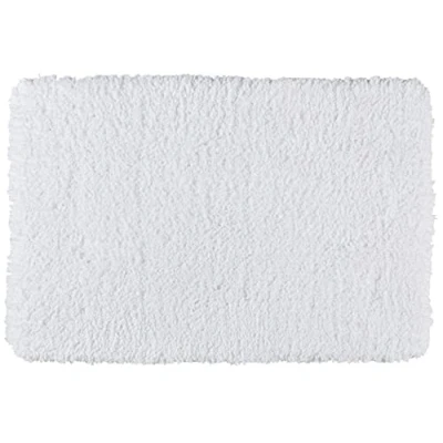 Abbildung von WENKO Badteppich Belize Weiß, 60 x 90 cm Badematte, sicher, flauschig, fusselfrei, Polyester, cm, Weiß