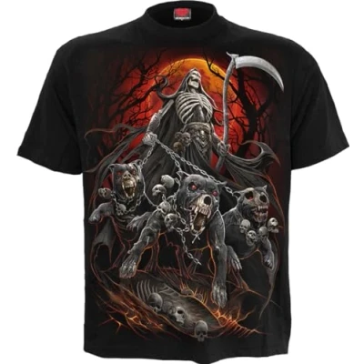 Abbildung von Spiral Harbingers Männer T Shirt schwarz L 100% Baumwolle Basics, Horror, Rockwear, Totenköpfe