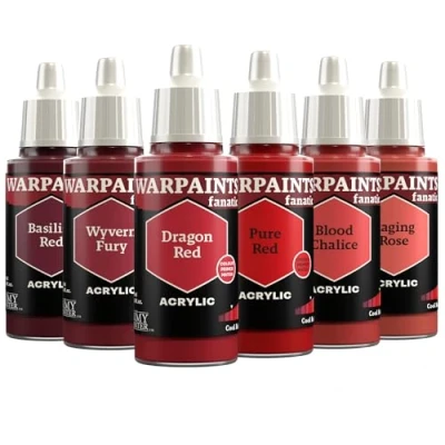 Abbildung von The Army Painter, Warpaints Fanatic Flexible Triad: Cool Reds, 6 x 18 ml Acrylfarbe, Miniatur Hobbybemalung, Für Wargaming