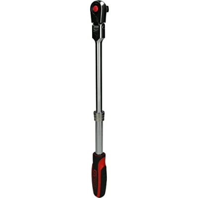 Abbildung von KS TOOLS 914.1220 Umschaltknarre 72 12,5 (1/2&quot;) mit Winkelgelenk Chrom Vanadium Stahl