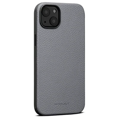 Abbildung von Woolnut Leder Hülle Case für iPhone Plus 14 Grau