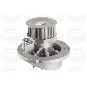 Abbildung von GRAF PA541A Wasserpumpe 23 mit Dichtung mechanisch Stahlblech für Zahnriementrieb OPEL: Corsa C Schrägheck, Meriva A, Zafira B