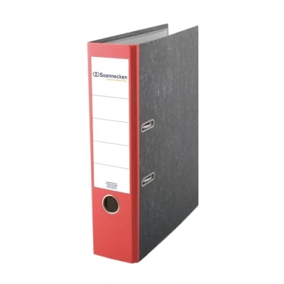 Abbildung von Soennecken Ordner 3322 DIN A4 80mm Pappe rot