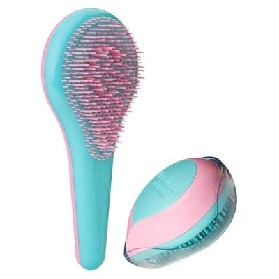 Abbildung von Home and Travel Detangler Set Classic Brush for Hair Reduces Frizz Breakage Thick Curly 2 Pc