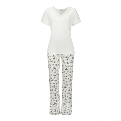 Abbildung von Vivance Dreams Pyjama, (Set, 2 tlg.), mit süßem Blumen Print