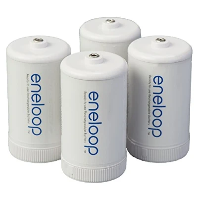 Abbildung von Panasonic BQ BS1E4SA eneloop D Size Battery Use with NI MH Rechargeable AA Cells Adapters, 4 Pack